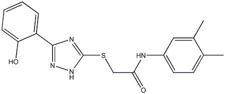 N-(3,4-dimethylphenyl)-2-{[3-(2-hydroxyphenyl)-1H-1,2,4-triazol-5-yl]sulfanyl}acetamide Structure