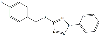 4-iodobenzyl 2-phenyl-2H-tetraazol-5-yl sulfide 化学構造式