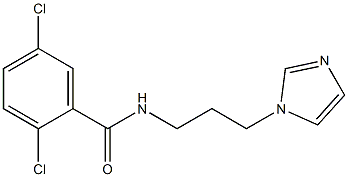 2,5-dichloro-N-[3-(1H-imidazol-1-yl)propyl]benzamide Struktur