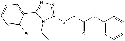 2-{[5-(2-bromophenyl)-4-ethyl-4H-1,2,4-triazol-3-yl]sulfanyl}-N-phenylacetamide Structure