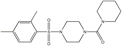 1-[(2,4-dimethylphenyl)sulfonyl]-4-(1-piperidinylcarbonyl)piperazine Structure