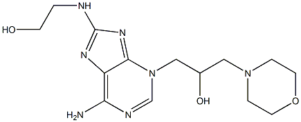 1-{6-amino-8-[(2-hydroxyethyl)amino]-3H-purin-3-yl}-3-(4-morpholinyl)-2-propanol