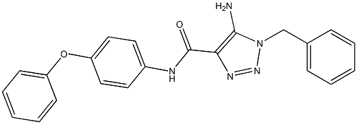 5-amino-1-benzyl-N-(4-phenoxyphenyl)-1H-1,2,3-triazole-4-carboxamide 结构式