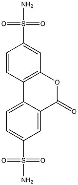 6-oxo-6H-benzo[c]chromene-3,8-disulfonamide Structure