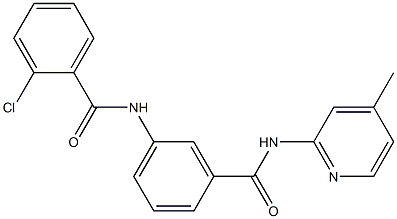 2-chloro-N-(3-{[(4-methyl-2-pyridinyl)amino]carbonyl}phenyl)benzamide Structure