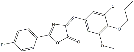 4-(3-chloro-5-methoxy-4-propoxybenzylidene)-2-(4-fluorophenyl)-1,3-oxazol-5(4H)-one