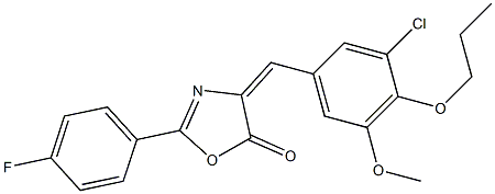  4-(3-chloro-5-methoxy-4-propoxybenzylidene)-2-(4-fluorophenyl)-1,3-oxazol-5(4H)-one