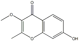 7-hydroxy-3-methoxy-2-methyl-4H-chromen-4-one 化学構造式