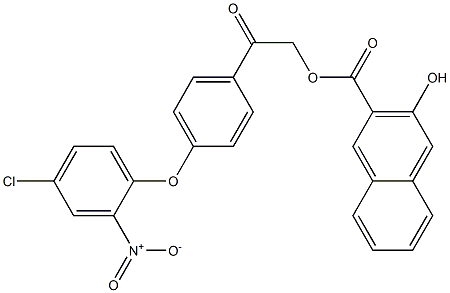 2-(4-{4-chloro-2-nitrophenoxy}phenyl)-2-oxoethyl 3-hydroxy-2-naphthoate Structure