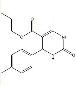 butyl 4-(4-ethylphenyl)-6-methyl-2-oxo-1,2,3,4-tetrahydro-5-pyrimidinecarboxylate Structure