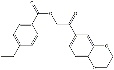 2-(2,3-dihydro-1,4-benzodioxin-6-yl)-2-oxoethyl 4-ethylbenzoate