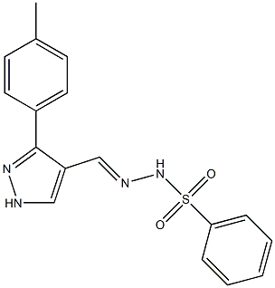 N'-{[3-(4-methylphenyl)-1H-pyrazol-4-yl]methylene}benzenesulfonohydrazide Structure