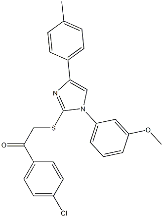 1-(4-chlorophenyl)-2-{[1-(3-methoxyphenyl)-4-(4-methylphenyl)-1H-imidazol-2-yl]sulfanyl}ethanone