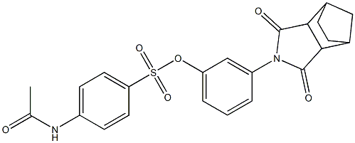 3-(3,5-dioxo-4-azatricyclo[5.2.1.0~2,6~]dec-4-yl)phenyl 4-(acetylamino)benzenesulfonate Structure