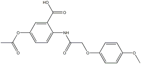 5-(acetyloxy)-2-{[(4-methoxyphenoxy)acetyl]amino}benzoic acid Structure