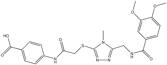 4-({[(5-{[(3,4-dimethoxybenzoyl)amino]methyl}-4-methyl-4H-1,2,4-triazol-3-yl)sulfanyl]acetyl}amino)benzoic acid