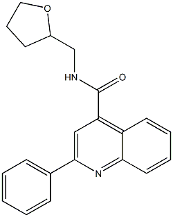 2-phenyl-N-(tetrahydro-2-furanylmethyl)-4-quinolinecarboxamide Struktur