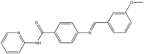 4-[(3-methoxybenzylidene)amino]-N-(2-pyridinyl)benzamide,,结构式