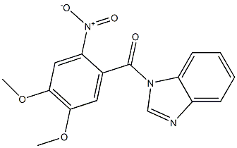 1-{2-nitro-4,5-dimethoxybenzoyl}-1H-benzimidazole Struktur