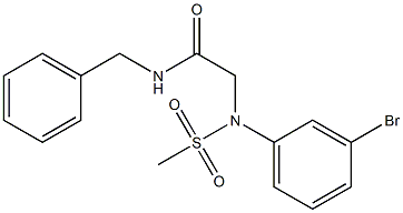 N-benzyl-2-[3-bromo(methylsulfonyl)anilino]acetamide|