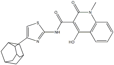 4-hydroxy-1-methyl-2-oxo-N-(4-tricyclo[3.3.1.1~3,7~]dec-2-yl-1,3-thiazol-2-yl)-1,2-dihydroquinoline-3-carboxamide|