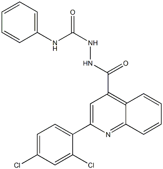 2-{[2-(2,4-dichlorophenyl)-4-quinolinyl]carbonyl}-N-phenylhydrazinecarboxamide Struktur