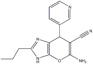  5-amino-2-propyl-7-(3-pyridinyl)-3,7-dihydropyrano[2,3-d]imidazole-6-carbonitrile