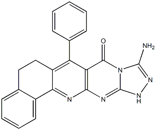 10-amino-7-phenyl-6,12-dihydrobenzo[h][1,2,4]triazolo[4',3':1,2]pyrimido[4,5-b]quinolin-8(5H)-one,,结构式