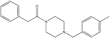 1-(4-methylbenzyl)-4-(phenylacetyl)piperazine 化学構造式