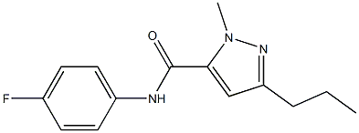 N-(4-fluorophenyl)-1-methyl-3-propyl-1H-pyrazole-5-carboxamide 化学構造式