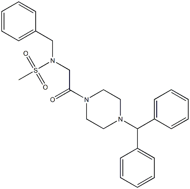  N-[2-(4-benzhydryl-1-piperazinyl)-2-oxoethyl]-N-benzylmethanesulfonamide