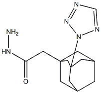 2-[3-(2H-tetraazol-2-yl)-1-adamantyl]acetohydrazide Struktur