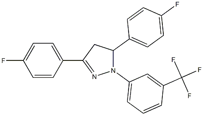 3,5-bis(4-fluorophenyl)-1-[3-(trifluoromethyl)phenyl]-4,5-dihydro-1H-pyrazole Structure