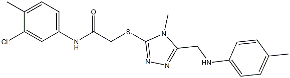N-(3-chloro-4-methylphenyl)-2-[(4-methyl-5-{[(4-methylphenyl)amino]methyl}-4H-1,2,4-triazol-3-yl)sulfanyl]acetamide
