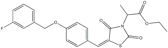 ethyl 2-(5-{4-[(3-fluorobenzyl)oxy]benzylidene}-2,4-dioxo-1,3-thiazolidin-3-yl)propanoate