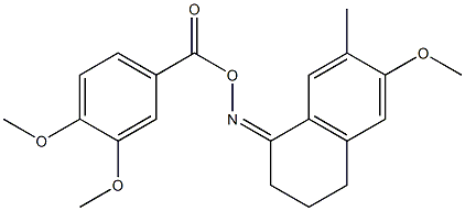 6-methoxy-7-methyl-3,4-dihydro-1(2H)-naphthalenone O-(3,4-dimethoxybenzoyl)oxime 化学構造式