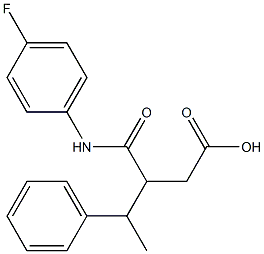 3-[(4-fluoroanilino)carbonyl]-4-phenylpentanoic acid,,结构式
