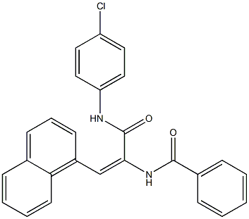 N-[1-[(4-chloroanilino)carbonyl]-2-(1-naphthyl)vinyl]benzamide Struktur