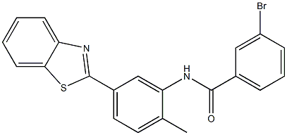 N-[5-(1,3-benzothiazol-2-yl)-2-methylphenyl]-3-bromobenzamide Structure