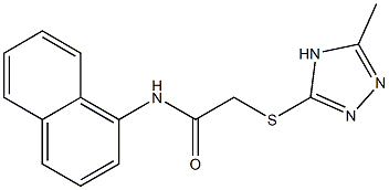 2-[(5-methyl-4H-1,2,4-triazol-3-yl)sulfanyl]-N-(1-naphthyl)acetamide Structure
