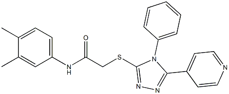 N-(3,4-dimethylphenyl)-2-[(4-phenyl-5-pyridin-4-yl-4H-1,2,4-triazol-3-yl)sulfanyl]acetamide