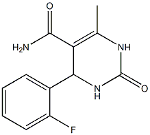 4-(2-fluorophenyl)-6-methyl-2-oxo-1,2,3,4-tetrahydro-5-pyrimidinecarboxamide,,结构式