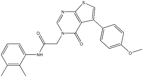 N-(2,3-dimethylphenyl)-2-(5-(4-methoxyphenyl)-4-oxothieno[2,3-d]pyrimidin-3(4H)-yl)acetamide 化学構造式