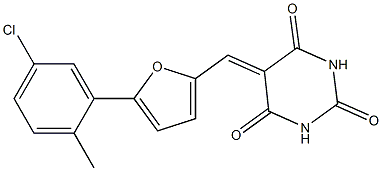 5-{[5-(5-chloro-2-methylphenyl)-2-furyl]methylene}-2,4,6(1H,3H,5H)-pyrimidinetrione|