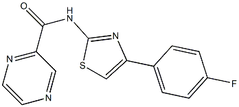 N-[4-(4-fluorophenyl)-1,3-thiazol-2-yl]-2-pyrazinecarboxamide Structure