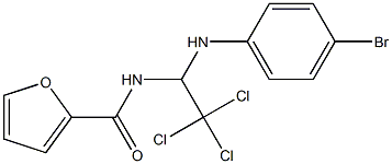 N-[1-(4-bromoanilino)-2,2,2-trichloroethyl]-2-furamide,,结构式