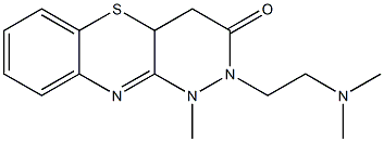 2-[2-(dimethylamino)ethyl]-1-methyl-1,2,4,4a-tetrahydro-3H-pyridazino[4,3-b][1,4]benzothiazin-3-one,,结构式