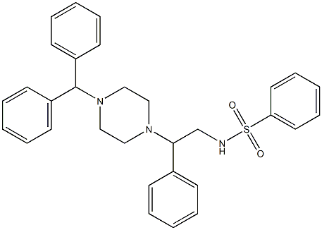 N-[2-(4-benzhydryl-1-piperazinyl)-2-phenylethyl]benzenesulfonamide Structure