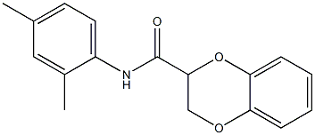 N-(2,4-dimethylphenyl)-2,3-dihydro-1,4-benzodioxine-2-carboxamide Struktur