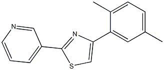 3-[4-(2,5-dimethylphenyl)-1,3-thiazol-2-yl]pyridine 化学構造式